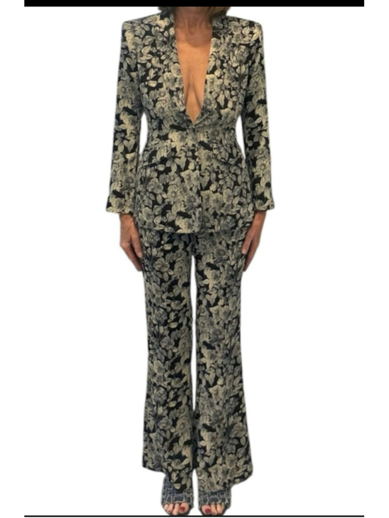 cinq a sept Pants - cinq a sept Suit Set, Karlie Blazer and Myla Pants in Tumbling Floral